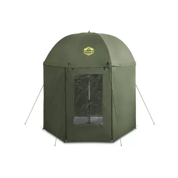 Promotion DELPHIN Thunder FullWall, 200x250x215cm, vert, Tente parapluie pêcheur, 101003317