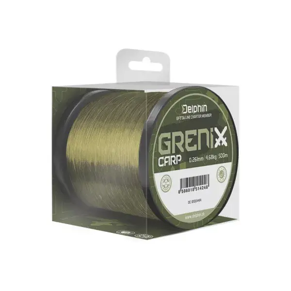 DELPHIN GRENIX Carp, vert, Ligne de pêche à la carpe monofilament Commande En Gros