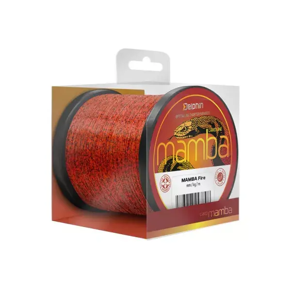 DELPHIN MAMBA Carp, rouge, Ligne de pêche à la carpe monofilament Offre Du Jour