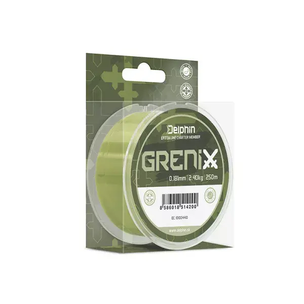DELPHIN GRENIX, vert, Ligne de pêche monofilament spinning et feeder Prix Bas