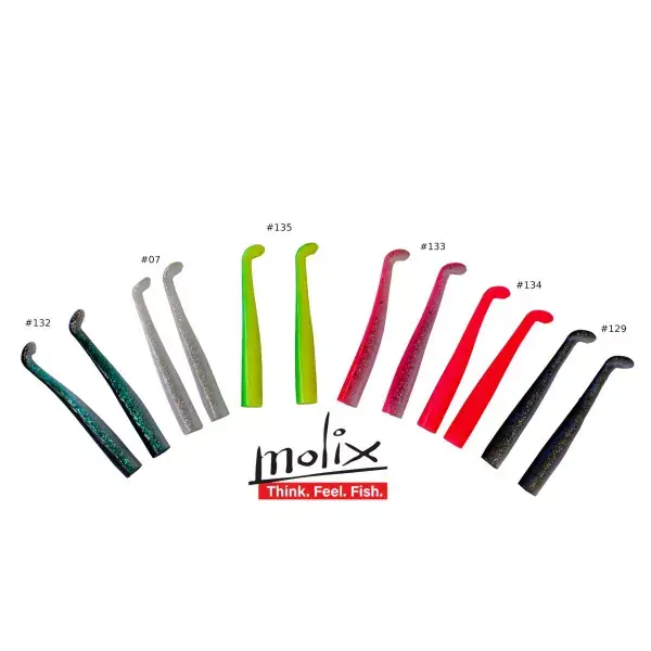 MOLIX Jugulo Soft Shad, Queue de remplacement, 14cm, 2pièces Prix Réduit