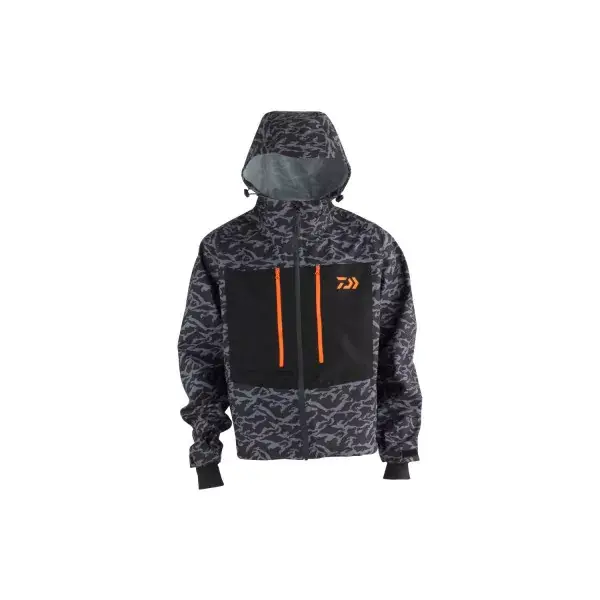 DAIWA D-Vec Wading Jacket, gris-camouflage, Veste de Pêche et de Pluie Acheter En Ligne