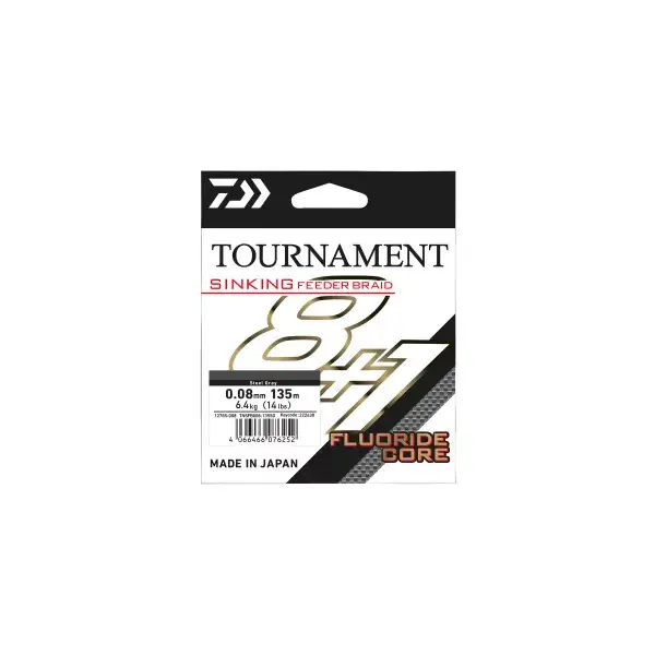 Bon Marché DAIWA Tournament Sinking Feeder Braid, 135m, gris acier, Corde Tressée