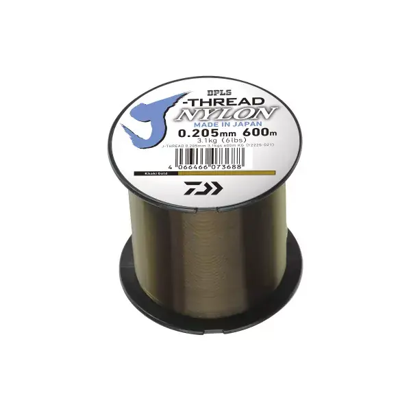 Remise DAIWA J-Threads DPLS, 600m, or kaki, Ligne monofilament