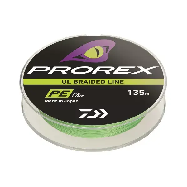 Achat Immédiat DAIWA Prorex UL Finesse Braid, 135m, chartreuse, Corde Tressée, chartreuse