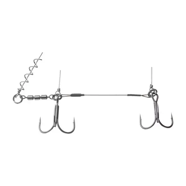 Authentique DAIWA Prorex Screw-In Shallow Rig, Système de crochet Stinger, argent