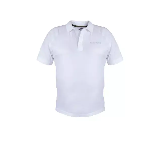 SHIMANO Short Sleeve Polo, blanc Authentique