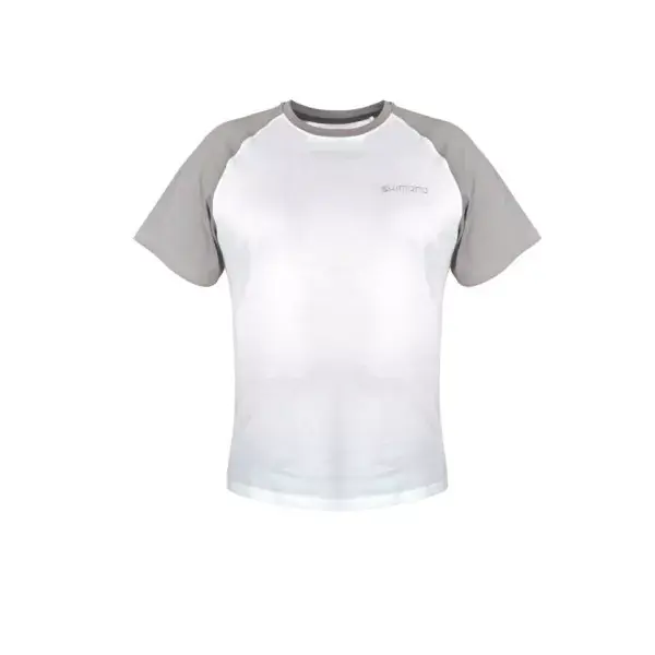 SHIMANO T-Shirt, blanc-gris Super Prix