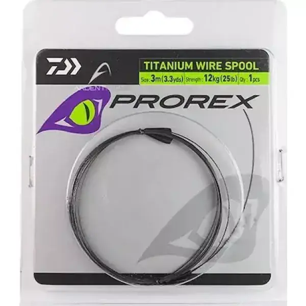 Prix Bas DAIWA Prorex Titanium Matériel de leader, 3m / 26,46lbs, gris, bobine de 3m