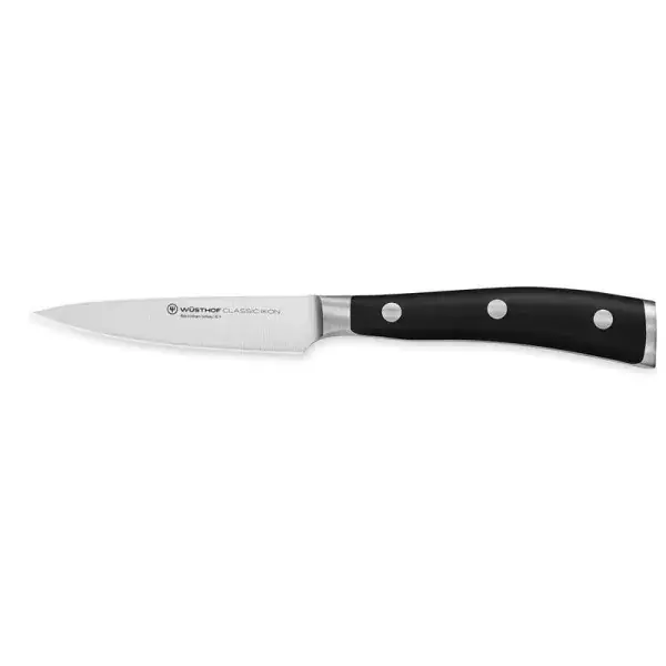 WÜSTHOF Classic Ikon Gemüsemesser, Longueur de la lame 18,5cm, noir, 60-1040330409 Offre Limitée