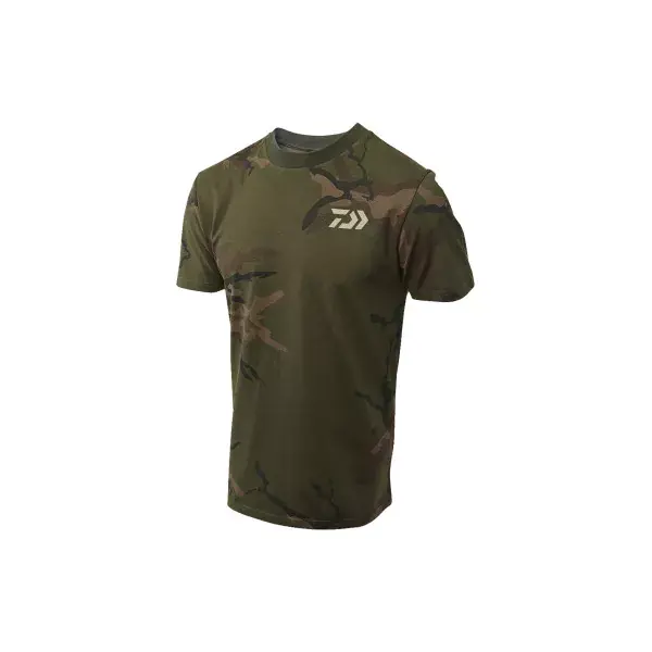 DAIWA Carp Camo T-Shirt, vert-camouflage, Chemise à Manches Courtes Remise