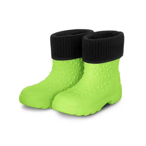 DELPHIN YUPIE, vert-néon, Bottes pour enfants avec insert Nouvelle Collection