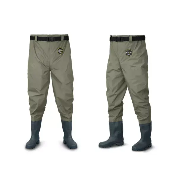Satisfait Ou Remboursé DELPHIN HRON Pants, vert-noir, Bottes de pêche