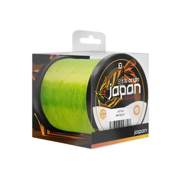Nouvel Arrivage DELPHIN JAPAN Origin / 11,84lbs, Jaune fluorescent, Fil de pêche monofilament