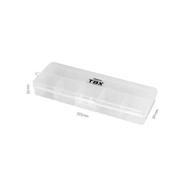 Produit De Marque DELPHIN TBX One 223-6P, Boîte à leurres artificiels, 22,3x8,4x3,3cm, transparent, DE-101000526