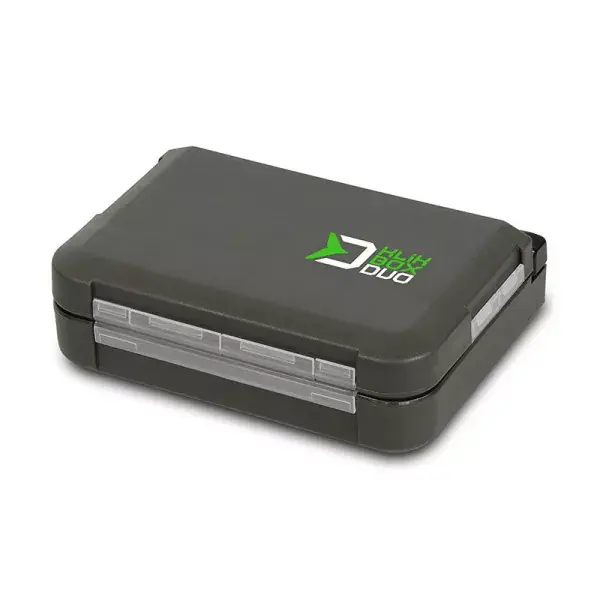 Seulement Aujourd'hui DELPHIN KlikBOX Duo 175-9P, Boîte à pêche, 13x8,5x4cm, vert-foncé, 101005754