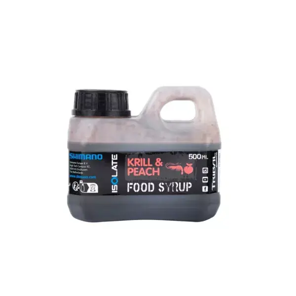 SHIMANO Isolate Food Syrup Attractant Krill Peach, 500ml, ISOKPLA500 Livraison Express