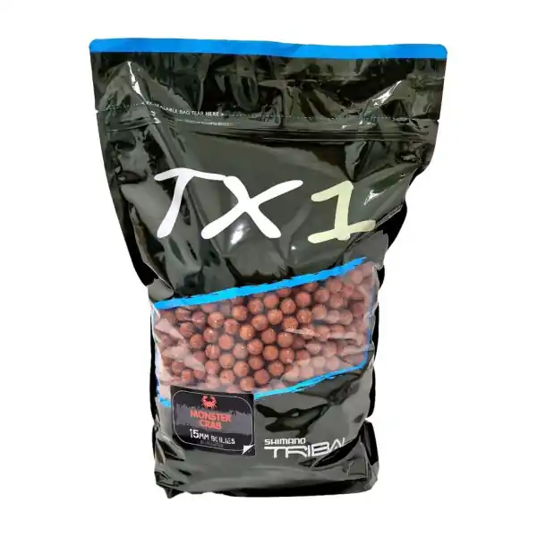 SHIMANO Bait TX1 Boillie Monster Crab, Bouillettes Haute Qualité