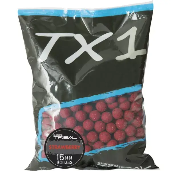 SHIMANO TX1 Boillie Strawberry, Bouillettes, 15mm Must-Have