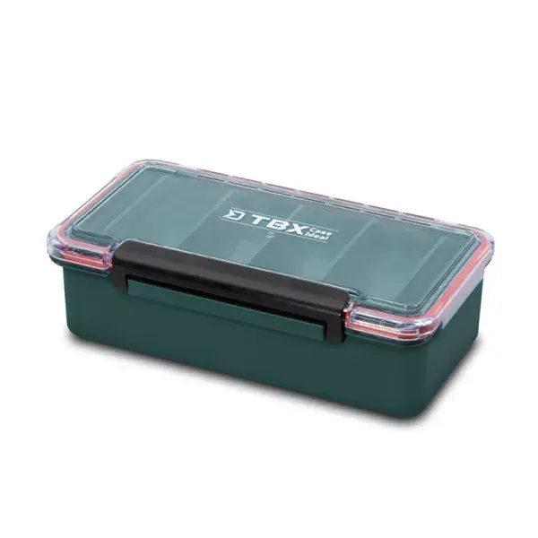 Promotion Saisonnière DELPHIN TBX Case Clip Ideal, Boîte d‘Appâts Artificiels, 21x12x6,5cm, vert, 101005751