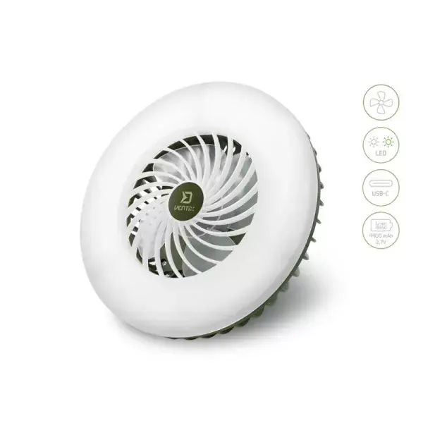 Nouvel Arrivage DELPHIN Ventix, Ventilateur avec Lumière, 17x6,5cm, blanc, 101005978