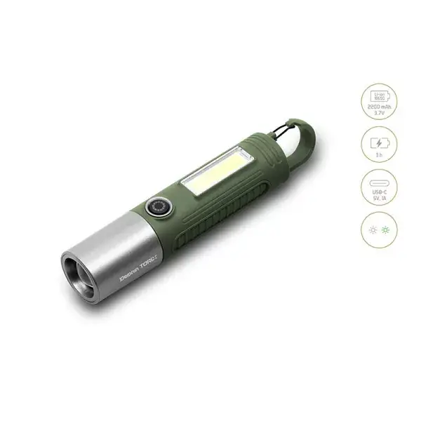 Commander Vite DELPHIN Torix, Lampe de Camping, 17x3cm, vert, 101005976