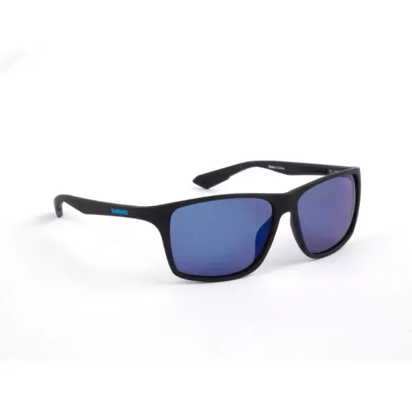 Pas Cher SHIMANO Technium Matte, polarisée, Lunettes, Noir & Bleu Miroir, SHMMCMBBM