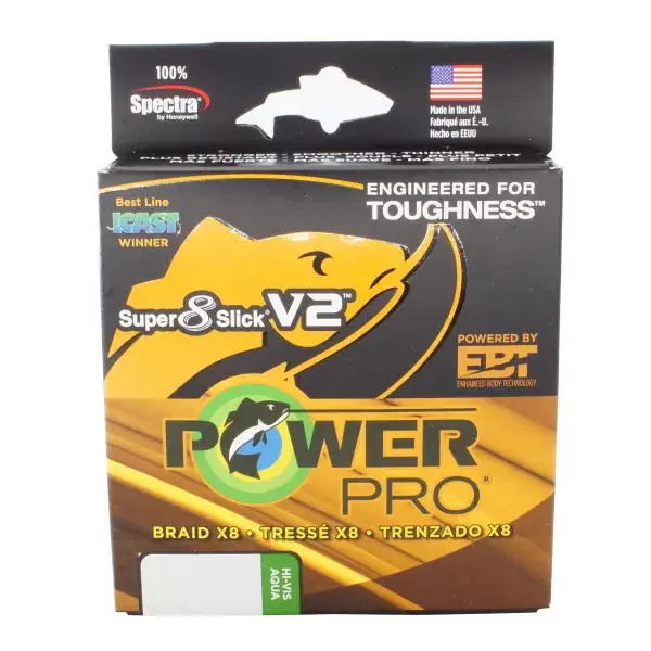 POWERPRO PowerPro Sup 8 Slick V2, Aqua Green, Ligne Tressée à 8 Brins Commande En Gros