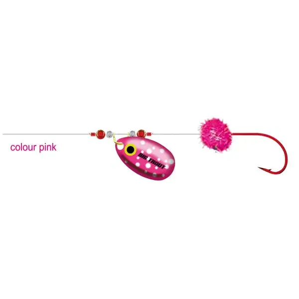 Prix Promo Cormoran Big Trout Montage pêche à la traîne, rose, 200cm, Tal. 10, DM 0.2mm, 2 pcs, article neuf