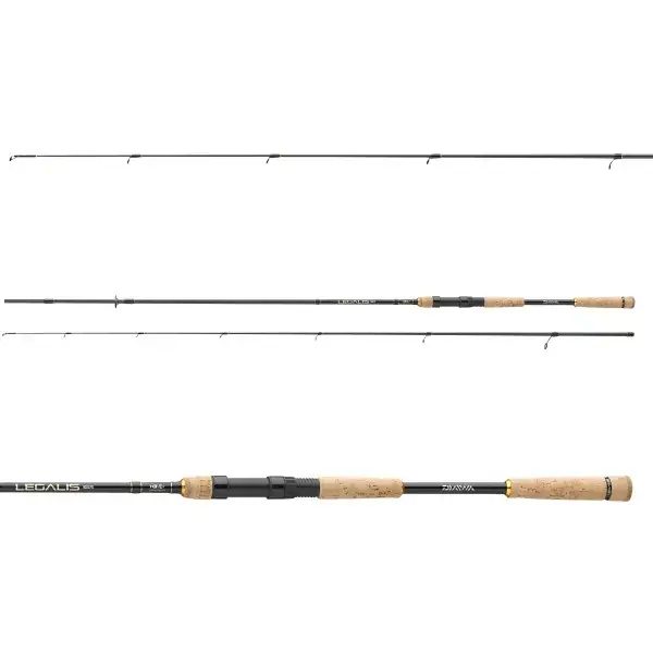 Populaire DAIWA Legalis Solid Jiggerspin, 7,87ft, 2 elements, Canne à Jig-Spinning, extra rapide