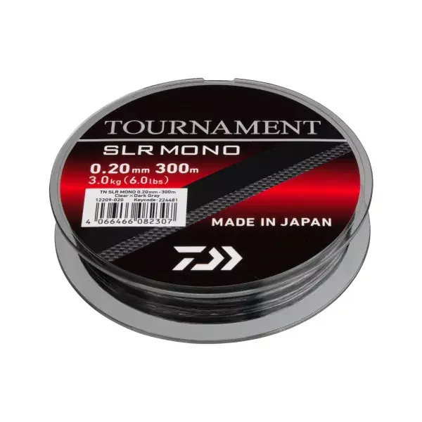 DAIWA Tournament SLR, 300m, gris-transparent, Fil de pêche monofilament Offre Du Jour