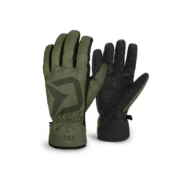 DELPHIN WinTEX, vert-noir, Gants d‘hiver Must-Have