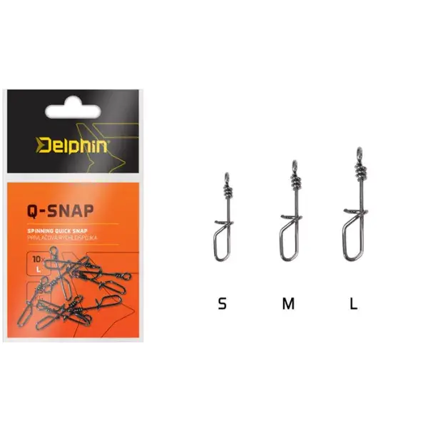 DELPHIN Q-SNAP, Tourniquets et Mousquetons, noir, 10 pièces Marque