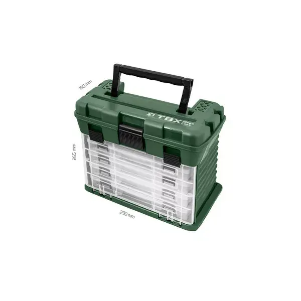 DELPHIN TBX MegaCase Clip, Boîte d‘appâts artificiels, 29x19x26,5cm, vert, 101000686 Prix Bas
