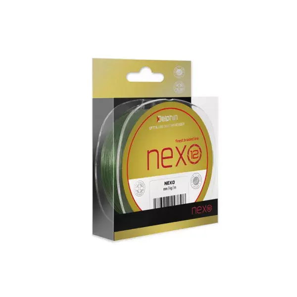 DELPHIN NEXO 12 / 14,99lbs, vert, Fil de pêche tressé Quantité Limitée