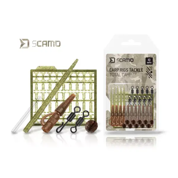 Pas Cher DELPHIN sCAMO Total CARP 10 Sets, Ensemble complet pour montages de carpe, 101005897
