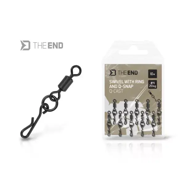 DELPHIN TheEND Q-Cast, Pivot avec anneau et clip de changement rapide, Taille 4/20kg, 101005867 Dernière Chance