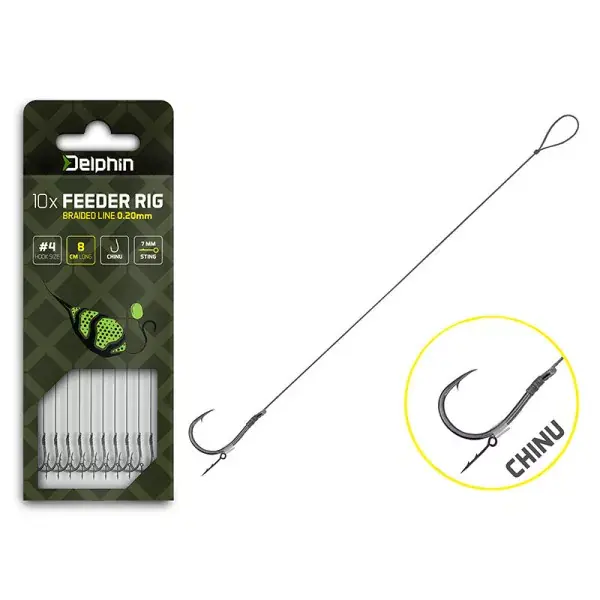 Meilleur Choix DELPHIN Braided Sting, Feeder-Leader – Chinu