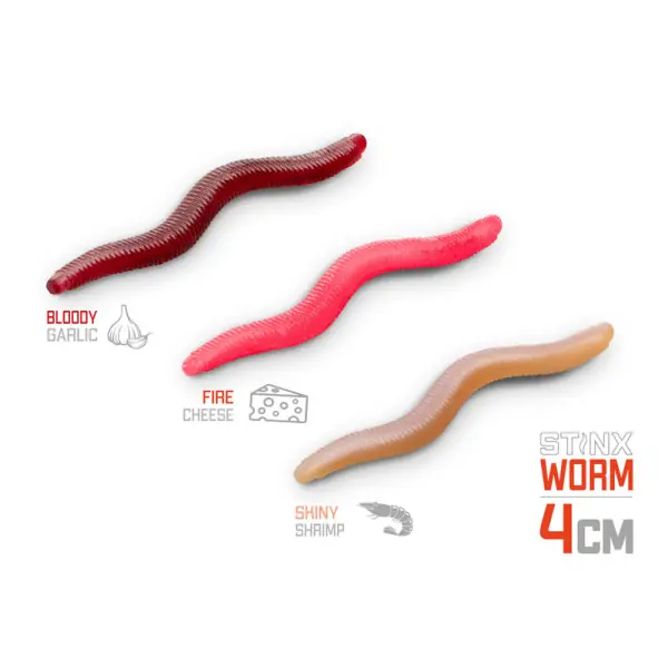 DELPHIN B! StinxWORM, Leurre en caoutchouc, 4cm, 50 pièces Prix Promo