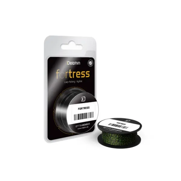 Marque DELPHIN Hookline FORTRESS, 20m, noir-vert, Fil de pêche à hameçon, noir-vert