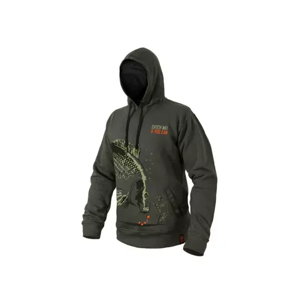 Offre Du Jour DELPHIN Catch me CARP NX, vert-foncé, Sweat à capuche