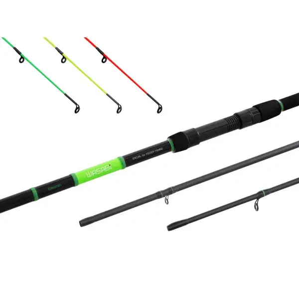 DELPHIN WASABI NXT, 3 elements, Canne à Pêche Feeder Réduction