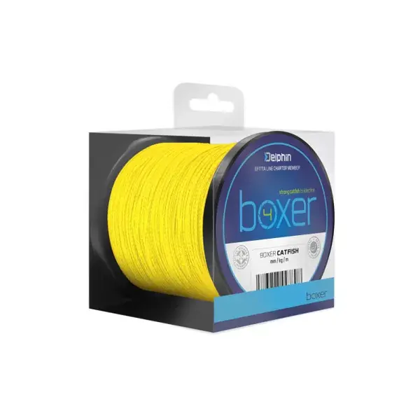 Retour Gratuit DELPHIN BOXER 4, Fluo Jaune, Fil de pêche tressé