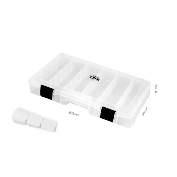 Pas Cher DELPHIN TBX One 275-6P Clip, Boîte d‘appâts artificiels, 27,3x17,6x4,5cm, transparent, 101000492