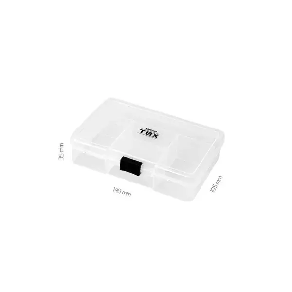 Must-Have DELPHIN TBX One 140-5P Clip, Boîte d‘appâts artificiels, 14x10,5x3cm, transparent, 101000499