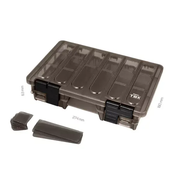 DELPHIN TBX Duo 274-11P Clip, Boîte d‘appâts artificiels, 27,4x18x6,3cm, gris-transparent, 101000506 Prix Cassé