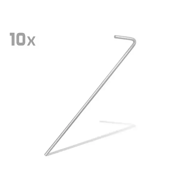 Meilleur Choix DELPHIN EazyPEGS, Piquets en acier, argent, 10 pièces, 101005935