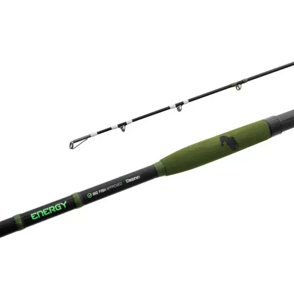 Promotion Saisonnière DELPHIN ENERGY Catfish, 8,2ft, 250-500g, 2 elements, Canne à pêche silure