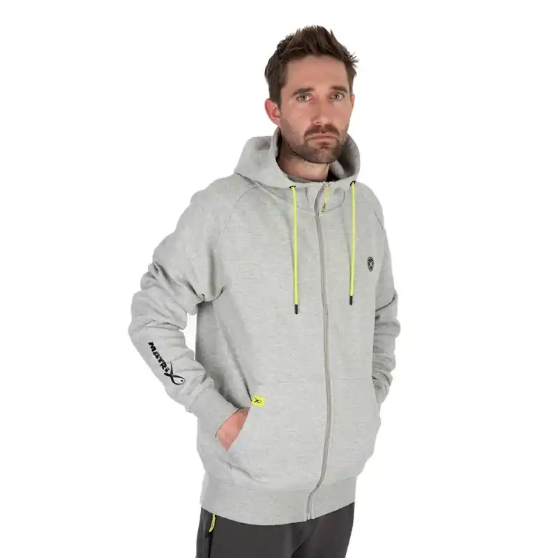 MATRIX FULL ZIP HOODY MARL GREY/LIME (BLACK EDITION) - XL MATRIX Petit Prix