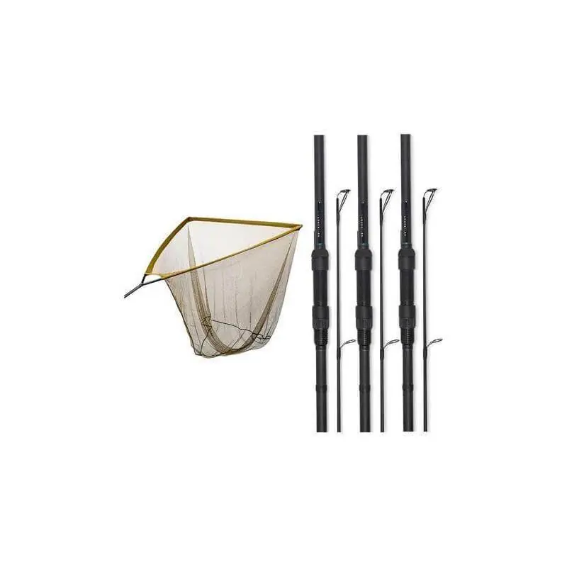 Nash Ensemble Carpe Nash Air Force F20 12 pieds 3.75 lbs + Landing Net Bundle Commander Maintenant